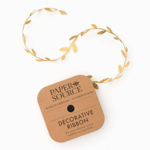 619460139.png Gold Metallic Leaves Ribbon 1" 10 YD