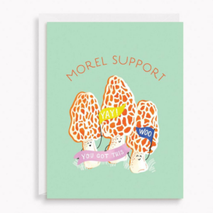 619460176.png Morel Support Mushrooms Greeting Card