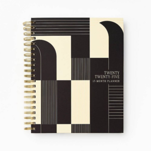 2024-2025 Paper Source Modern Deco Arches 17-Month Hardcover Work/Life Balance Weekly Planner