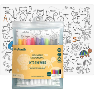 619460854.png Into The Wild - Reusable silicone A3 mat: A to Z Animals