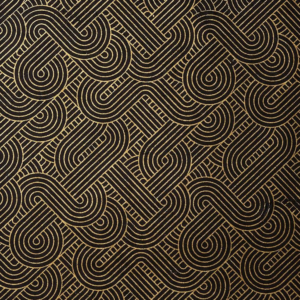 Geometric Gold on Black Handmade Paper