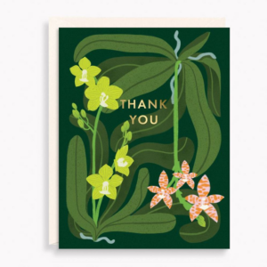 619461181.png Orchids Thank You Card Set