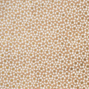 White Gold Blossoms on Dove Grey Handmade Paper