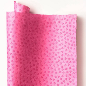 619461342.png Embossed Heart On Pink Handmade Paper