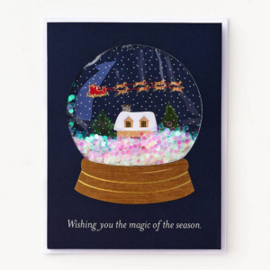 Confetti Snow Globe Holiday Card