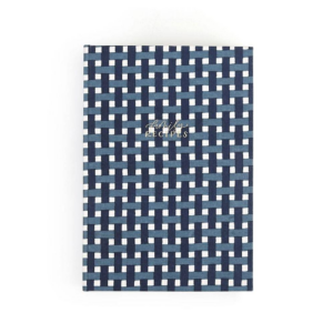 Navy Gingham Heirloom Recipe Book