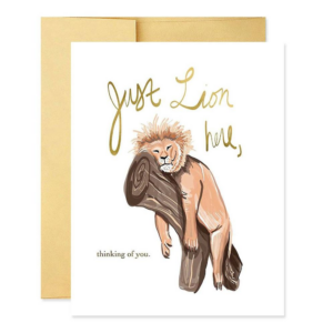 619462192.png Lion Here Thinking Of You Card
