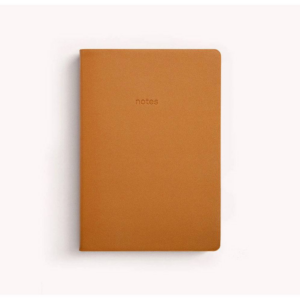 A5 Vegan Leather Notebook - Tan
