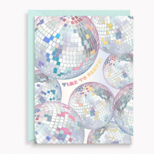 619462696.png Holographic Disco Balls Birthday Card