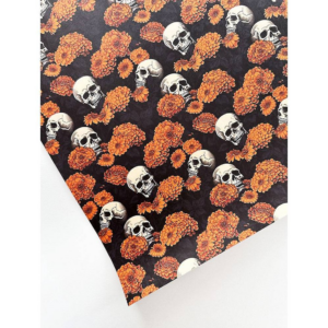619593059.png Skulls and Mums 30" x 20" Flat Wrap sheet