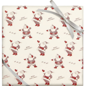 619658671.png Newsprint Santas Continuous Roll Wrap 10'