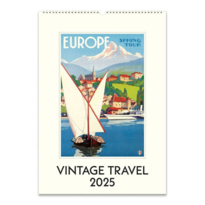 2025 Vintage Travel Wall Calendar