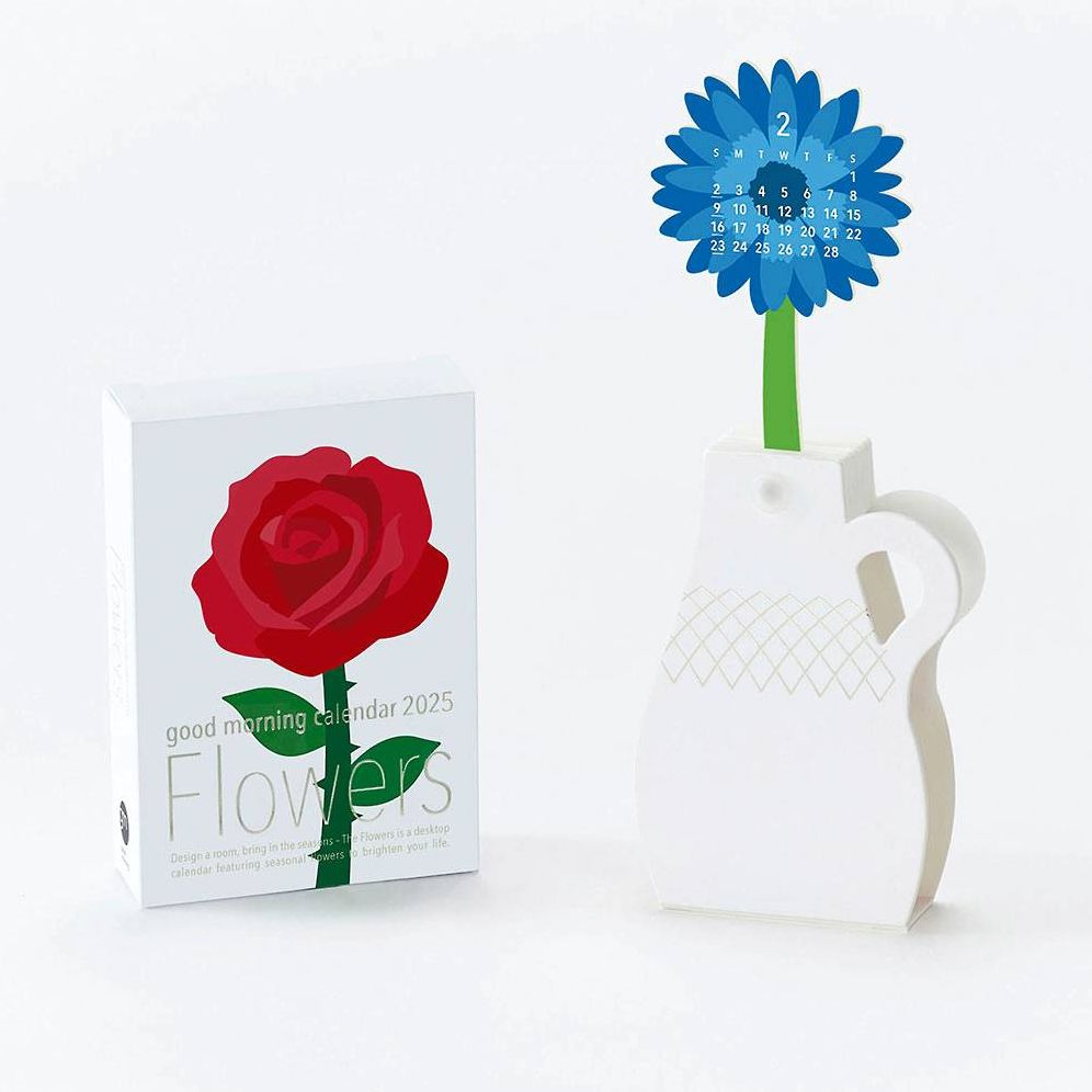 2025 good morning calendar Flowers