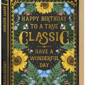 True Classic Book Birthday Card