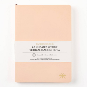 619798097.png Paper Source A5 Weekly Vertical Undated Planner Pages