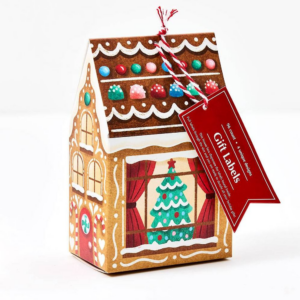 Gingerbread House Gift Labels 96 pc