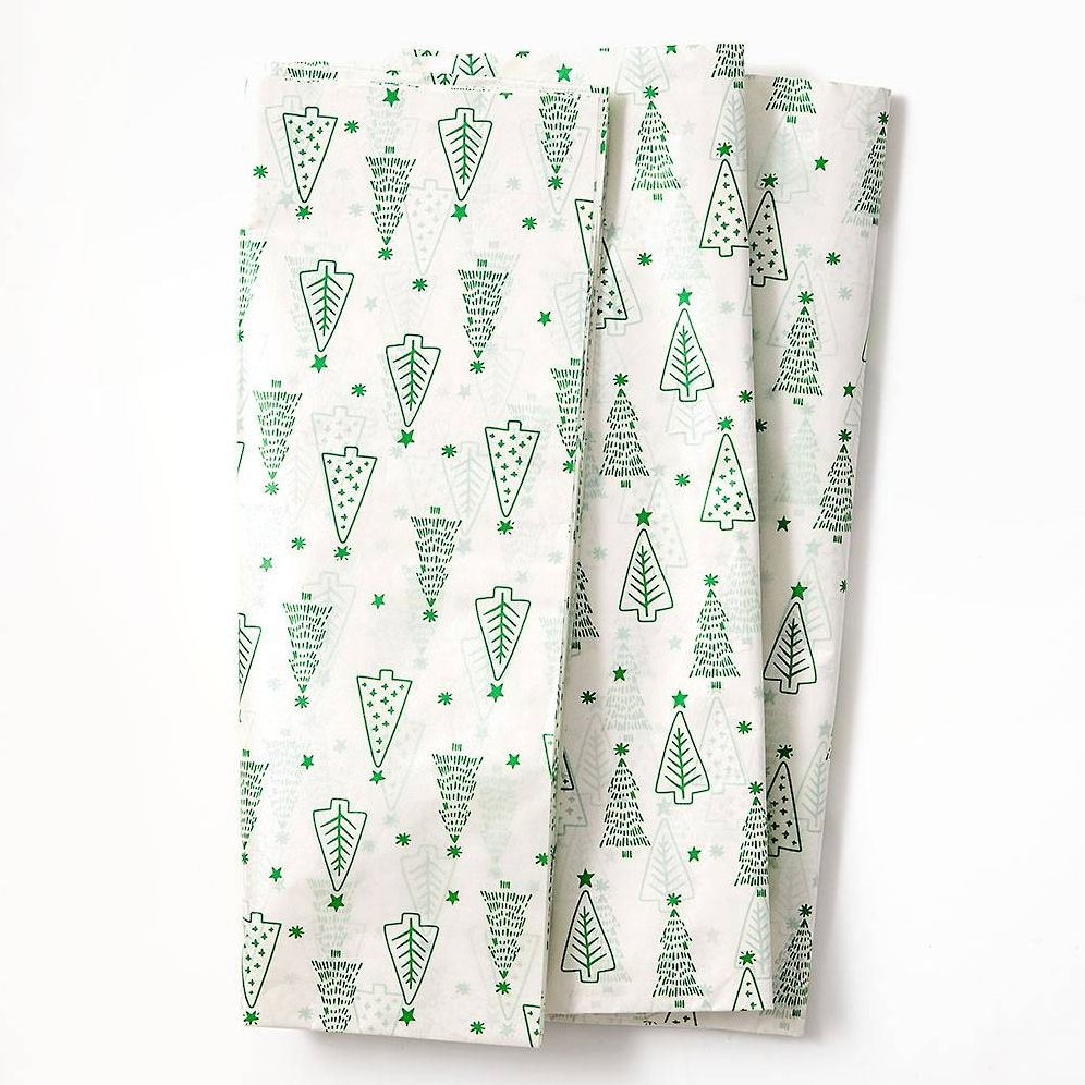 Green Christmas Tree Tissue S/8
