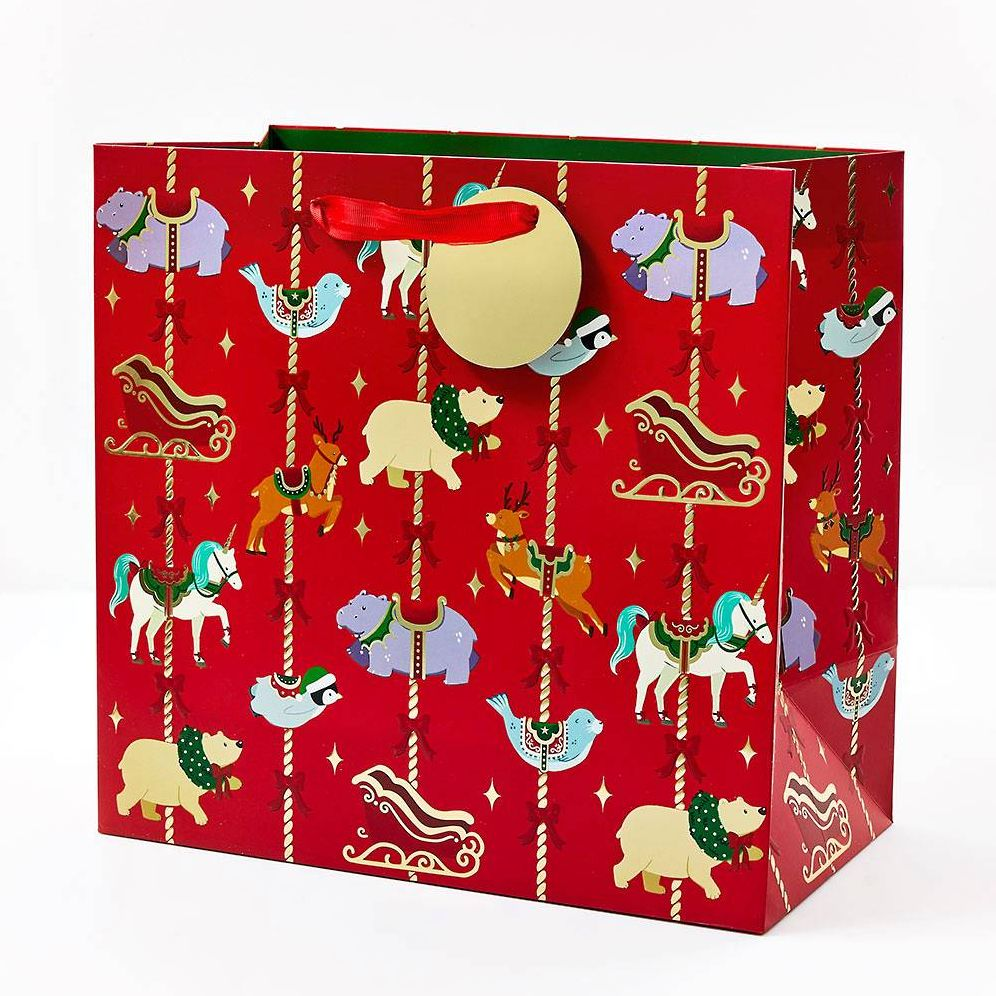 LRG Holiday Carousel Gift Bag