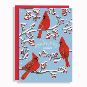 XMAS OFF/FOIL A6 Joyful Cardinals FLD