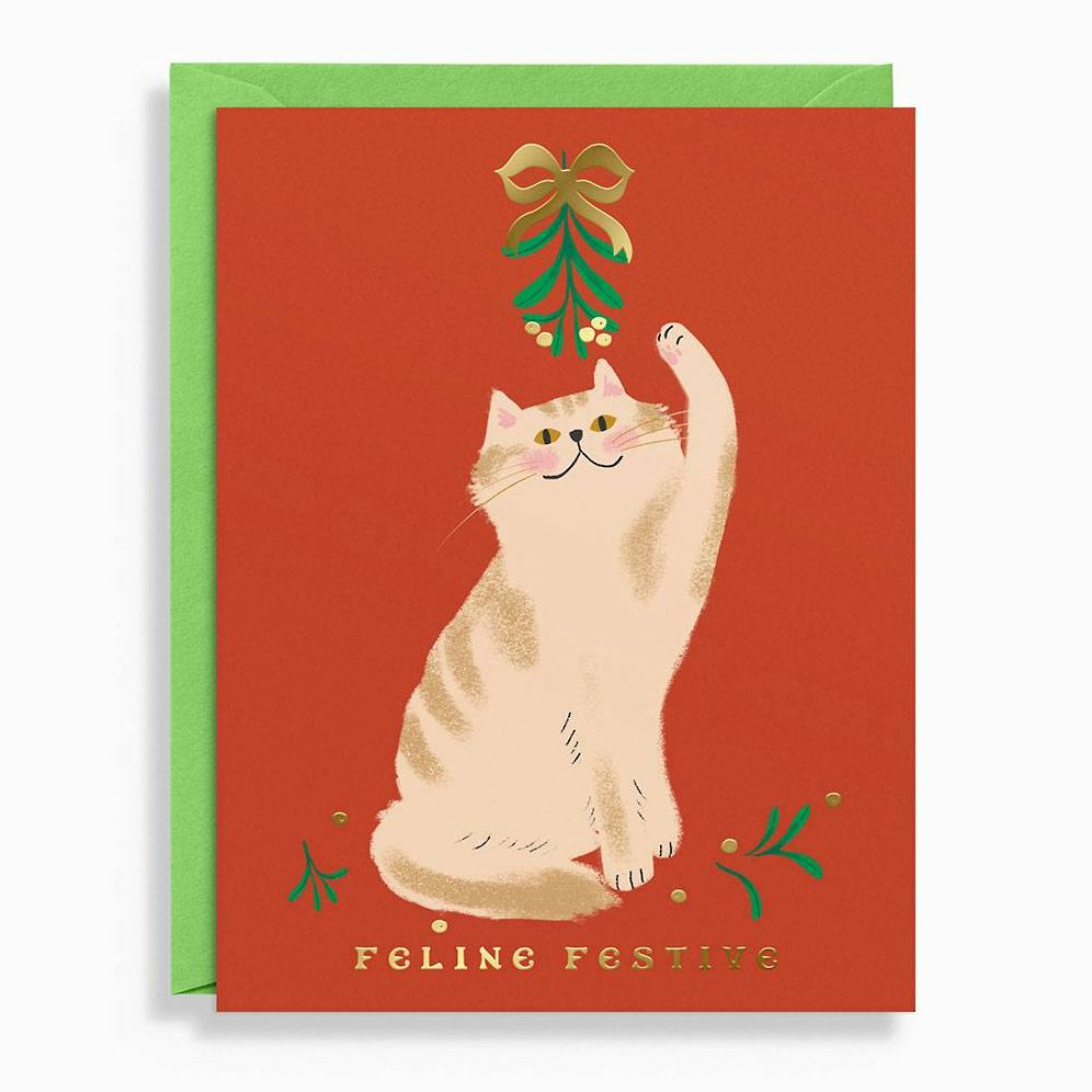 XMAS OFF/FOIL A2 Feline Festive FLD