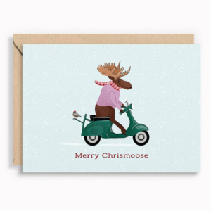 XMAS OFF/FOIL A6 Merry Chrismoose FLD