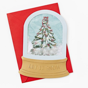 XMAS OFF/FOIL/ENHANCED A6 Snow Globe Tree FLD S/10