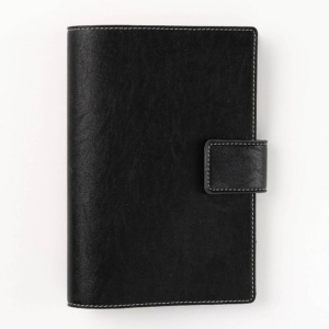 619798230.png Paper Source Black A5 Leather Journal Cover with Clasp