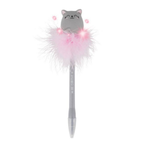 620082109.png Legami Light-Up Cat Ballpoint Pen - Writing Is Magic - Kitty