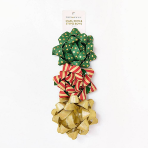 Star, Dots, Stripe Bows S/3 4.5"