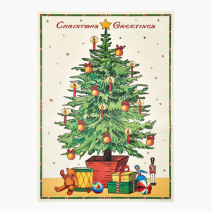 Vintage Christmas Tree Flat Wrap