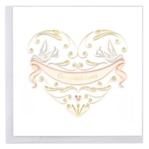 WED Quilling Wedding Doves Heart