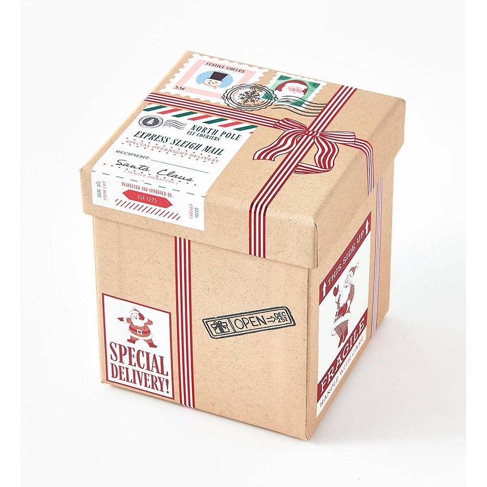 SQUARE Santa Mail Gift Box 4.5x4.5x5