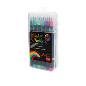 620362067.png Legami Set Of 12 Brush Markers - Brush Markers - Bright Colours
