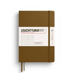 Notebook Medium (A5), Hardcover, 251 numbered pages, Spice Brown, dotted
