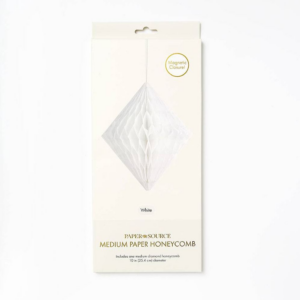 620362293.png Diamond Paper Honeycomb Ball,White,Medium, 10inches