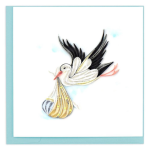 620362386_d7caf544-5584-44f5-88bf-144703726f1a.png Quilled Special Delivery Stork Baby Greeting Card