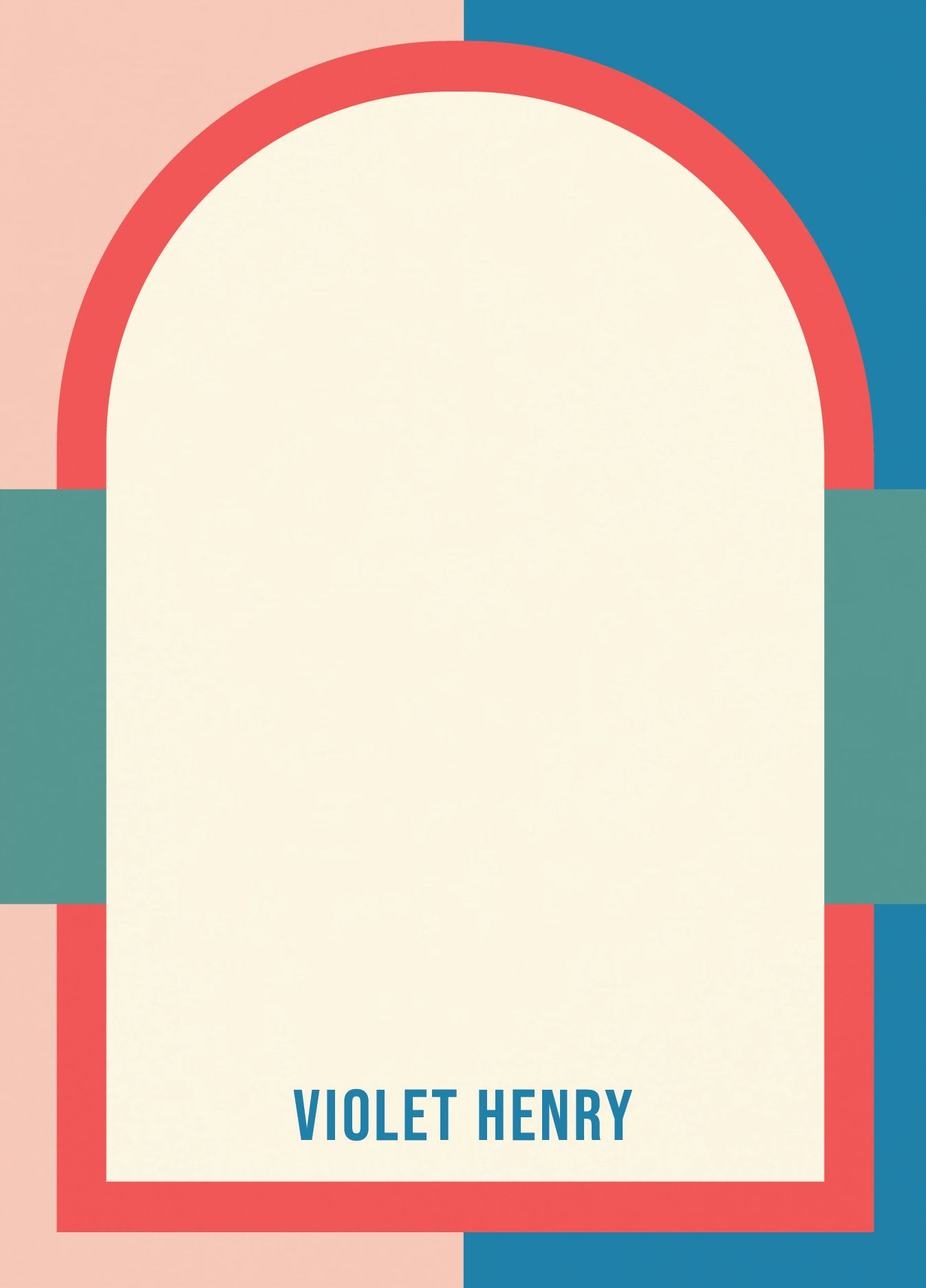 Modern Colorblock Arch Stationery