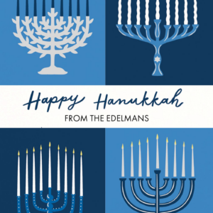 Menorahs Holiday Photo Card