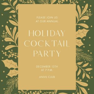 Gold Greenery Holiday Card