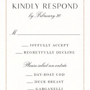 Bow Border Foil Response Card