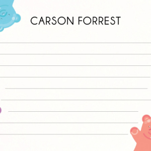 Gummy Bear Stationery