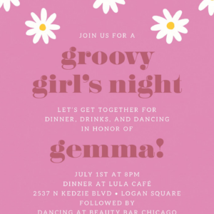 Retro Daisy Party Invitation