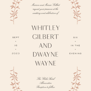 As Above Wedding Invitation