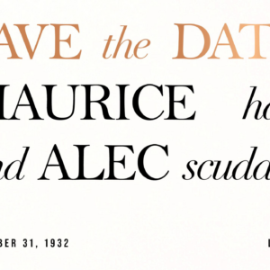 In Writing Foil Save the Date Card