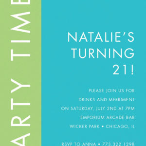 Colorful Colorblock Party Invitation