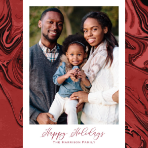 Marble Holiday Photo Card