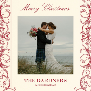 Baroque Holiday Photo Card