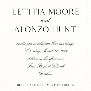 Bow Border Foil Wedding Invitation