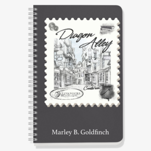 620577064.png Diagon Alley Vintage Travel Stamp Harry Potter Custom Journal