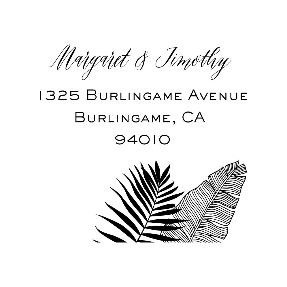 Palms Custom Stamp Plate